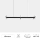 American Industrial LED Ceiling Chandelier by Ljojo - Long Line High-end Pendant Light for Home Decor