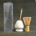 Ljojo Matcha Tea Set Bamboo Whisk Scoop Ceramics Bowl Handmade Ceremony Tool
