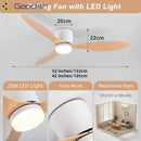 Modern Mute DC Motor 3-Color Dimmable Ceiling Lamps 6-Speed LED Chandelier for Living Room by Ljojo