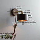Ljojo LED Wall Sconce Walnut Wood Rotate Stair Light Fixture Nordic Modern Style