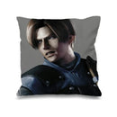 Ljojo Leon Kennedy Anime Pillowcase - 45x45 Decorative Cushion Cover