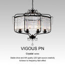Ljojo Luxe Crystal Iron Art Chandelier for Living Dining Bedroom