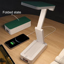 Foldable LED Desk Lamp with Clock | Portable USB Charging | Energy Saving Reading Light by Ljojo