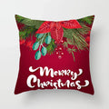 Ljojo Merry Christmas Green Pillowcase Sofa Decoration Cover