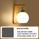 LED Wall Lamp Modern Nordic Solid Wood Light Fixture by Ljojo for Bedroom Living Room Balcony