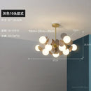 Nordic Glass Led Chandelier - Elegant Living Room & Bedroom Decoration Lighting - Ljojo