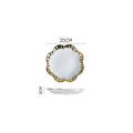 Ljojo Light Luxury Ceramic Dinner Plate for Steaks, Noodles, Fruits, and Dim Sum