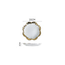 Ljojo Light Luxury Ceramic Dinner Plate for Steaks, Noodles, Fruits, and Dim Sum