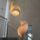 Ljojo Maple Pendant Lamp: Handmade Pleated Japanese Style Wooden Hanging Light