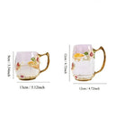 Enamel Glass Mug Set with Lid & Spoon by Ljojo: High-Temperature-Resistant Teaware