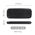 Ljojo 12" Ceramic Sushi BBQ Plate - Rectangular Tray for Desserts, Noodles.