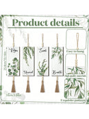 Ljojo™ Boho Leaf Wooden Bathroom Sign Set