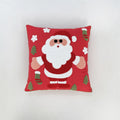 Embroidery Christmas Throw Pillowcase Elk Red Decoration Square Pillowcases by Ljojo