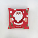 Embroidery Christmas Throw Pillowcase Elk Red Decoration Square Pillowcases by Ljojo