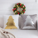 Grey Deer Christmas Tree Embroidered Cushion Cover by Ljojo – Cozy Living Room Decor