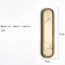 LED Oval Wall Lamp Natural Marble Gold Black Copper Modern Elegant Lighting for Ljojo
