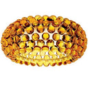 Ljojo Modern Acrylic LED Chandelier in Transparent Gold for Indoor Lighting