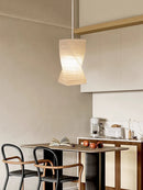 Wabi Sabi Style Square Rice Paper Led Pendant Lights Chandelier by Ljojo