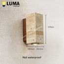 Yellow Travertine Wall Lamp Japanese Style for Bedroom Corridor Aisle - Ljojo