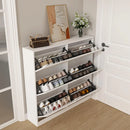 Ljojo™ Slim Shoe Storage Cabinet with 6 Flip Drawers, Adjustable Shelves, Modern Organizer