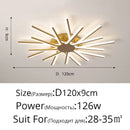 Modern Metal LED Ceiling Light for Living Dinning Room Master Bedroom by Ljojo