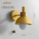 Nordic Modern Bedside LED Wall Lamp Wood Sconce Pull Chain Switch Home Decoration Lighting by Ljojo