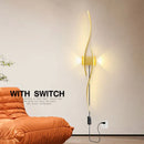 Ljojo LED Wall Lights: Bedroom TV Background Bedside Sconce, Black/White, AC85-265V