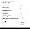 Ljojo Modern Rotatable Steel LED Floor Lamp for Living Room - Adjustable Standing Light