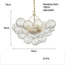 Glass Ball LED Chandelier for Living Room Modern Creative Home Decor by Ljojo