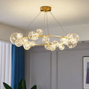 Ljojo LED Glass Ball Chandelier with Remote Control Home Decoration Indoor Lighting