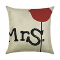 Ljojo Linen Pillowcase 45*45cm for Household Sofa Decor - Love Letter Series
