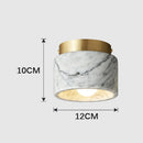Ljojo Luxury Marble Downlight - Elegant Green & White Stone Ceiling Lamp