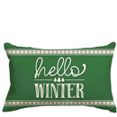 Ljojo Merry Christmas Tree Motto Green Pillowcase 30X50cm