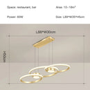 Modern LED Pendent Lamp Gold Aluminum Chandelier for Dining Room by Ljojo