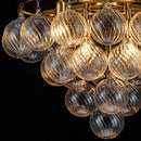 Ljojo Luxury LED Crystal Bubble Chandelier Pendant Light Fixture for Home Decor & Villa Lighting