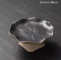 Ljojo Lotus Leaf Dish: New Chinese Style Dim Sum Tea Snack Dry Fruit High-Foot Plate