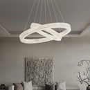 Faux Marble Round Pendant Light Modern Resin Hanging Lamp for Living Dining Study Room