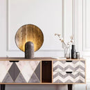 Ljojo Luxury Dark Travertine Resin Table Lamp - LED Modern Minimalist Home Decor