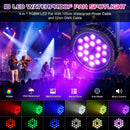 Ljojo™ 18LED Waterproof RGBW Par Lights for DJ Disco Party Bar Club