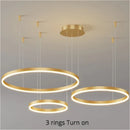Restaurant Metal LED Chandelier Cream Pendant Light - Ljojo Dinning Living Room Hanging Lamp
