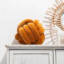 Cream White Art Deco Striped Knot Pillow - Handmade Soft Modern Cozy Decor for Home & Sofa.rm Ljojo