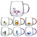 Ljojo 3D Animal Water Glass Tumbler Cup - Cute and Fun Design