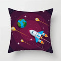 Cartoon Spacecraft Astronaut Rocket Pillowcase for Home Decor - Ljojo
