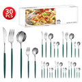Ljojo 30-Piece Stainless Steel Cutlery Set for Dining Banquets