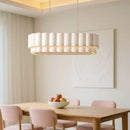 American Wabi Sabi Fabric Pendant Light Chandelier for Living Dining Room Loft by Ljojo
