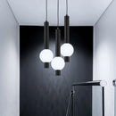 Ljojo Modern Minimalist LED Bedside Chandelier | Creative Light Luxury Hanging Wire Bedroom Decor