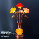 Ljojo LED Lotus Table Lamp: Illuminating Buddha's Presence in Worship Settings