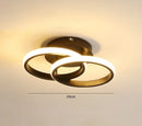 Modern LED 2-Ring Ceiling Light - Interior Decor Lighting for Aisle, Balcony, Office by Ljojo