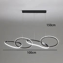 Ljojo Modern Minimalist Circular Hollow Staircase Chandelier for High Ceiling Living Room