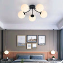 Ljojo Milk White Glass Ball Chandelier Ceiling Lights